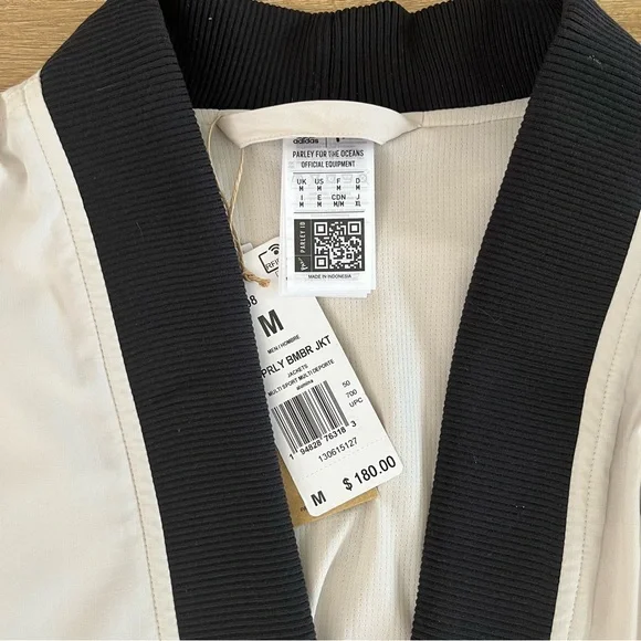 NWT Adidas Originals Parley Bomber Jacket Men’s Full Zip Windbreaker - Picture 5 of 9